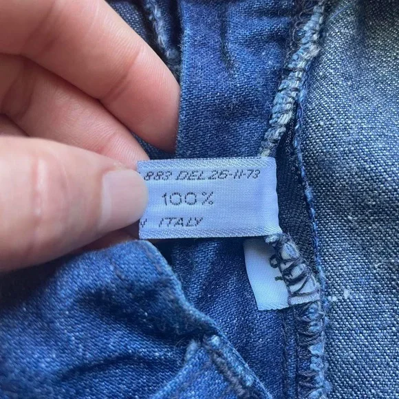 Vintage 1970s Denim Cotton Bell Bottom Seafares - Picture 7 of 9